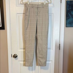 H&M Women's Tan Check Straight Leg Pants